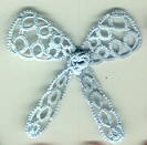 Baby Blue Tatted Lace Bow