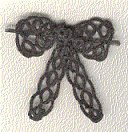 Tatted Black Bow