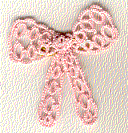 Tatted Lace Pink Bow