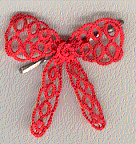 Tatted Red Bow
