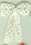 Tatted White Lace Bow